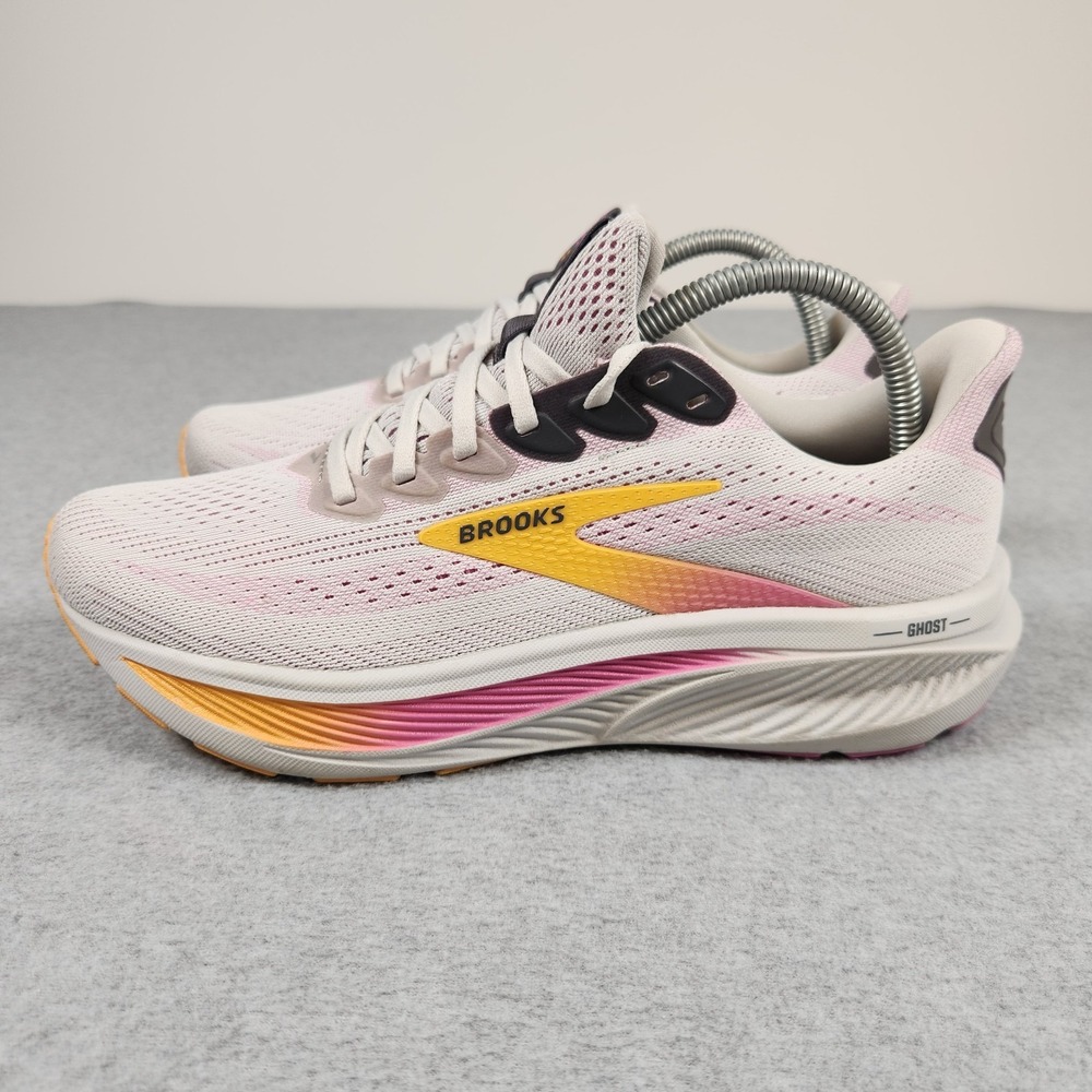 Brooks Ghost 17 Womens Size 9.5 White Running Shoes Sneakers 1204311B070 - Picture 7 of 14